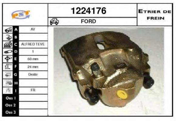 SNRA 1224176 Тормозной суппорт для FORD (Форд) SNRA 1224176 Тормозной суппорт для FORD (Форд)