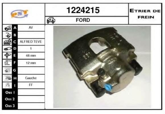 SNRA 1224215 Тормозной суппорт для FORD COURIER (Форд Cоуриэр) SNRA 1224215 Тормозной суппорт для FORD COURIER (Форд Cоуриэр)