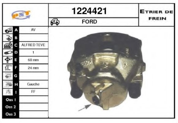 SNRA 1224421 Тормозной суппорт для FORD (Форд) SNRA 1224421 Тормозной суппорт для FORD (Форд)