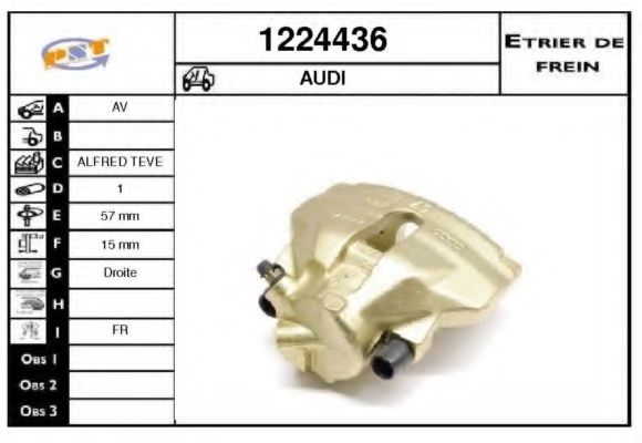 SNRA 1224436 Тормозной суппорт для AUDI A4 (Ауди А4) SNRA 1224436 Тормозной суппорт для AUDI A4 (Ауди А4)