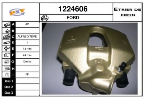 SNRA 1224606 Тормозной суппорт для FORD TRANSIT CONNECT (Форд Трансит cоннэcт) SNRA 1224606 Тормозной суппорт для FORD TRANSIT CONNECT (Форд Трансит cоннэcт)