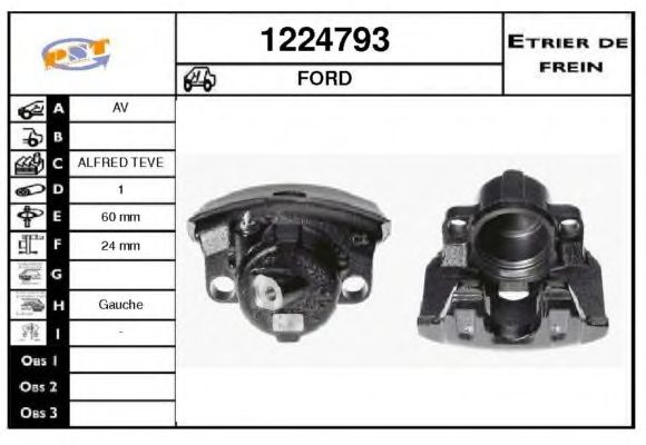 SNRA 1224793 Тормозной суппорт для FORD ESCAPE (Форд Эскейп) SNRA 1224793 Тормозной суппорт для FORD ESCAPE (Форд Эскейп)
