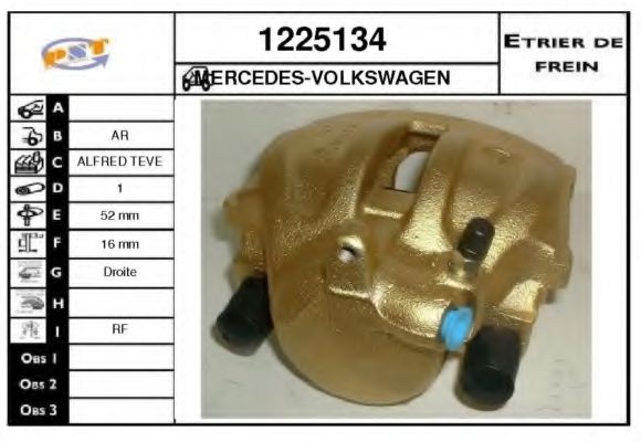 SNRA 1225134 Тормозной суппорт для MERCEDESBENZ (Мерседес бенц) SNRA 1225134 Тормозной суппорт для MERCEDESBENZ (Мерседес бенц)