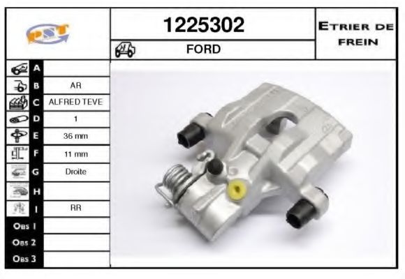 SNRA 1225302 Тормозной суппорт для FORD TRANSIT CONNECT (Форд Трансит cоннэcт) SNRA 1225302 Тормозной суппорт для FORD TRANSIT CONNECT (Форд Трансит cоннэcт)