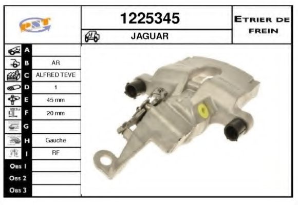 SNRA 1225345 Тормозной суппорт для JAGUAR (Ягуар) SNRA 1225345 Тормозной суппорт для JAGUAR (Ягуар)