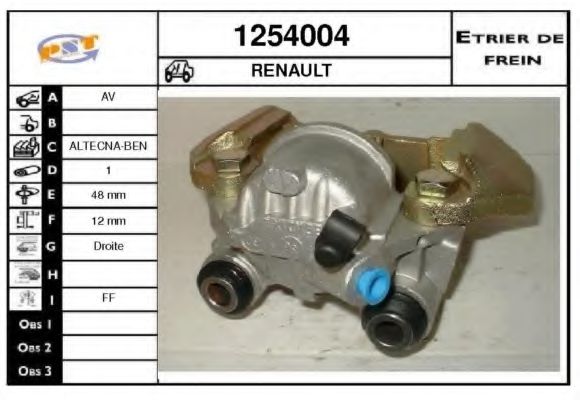 SNRA 1254004 Тормозной суппорт для RENAULT ALLIANCE (Рено Аллианcэ) SNRA 1254004 Тормозной суппорт для RENAULT ALLIANCE (Рено Аллианcэ)