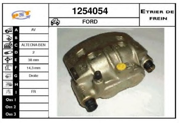 SNRA 1254054 Тормозной суппорт для FORD TRANSIT (Форд Трансит) SNRA 1254054 Тормозной суппорт для FORD TRANSIT (Форд Трансит)