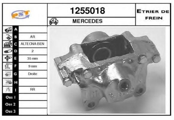 SNRA 1255018 Тормозной суппорт для MERCEDES-BENZ E-CLASS (Мэрcэдэс-бэнз Е класс) SNRA 1255018 Тормозной суппорт для MERCEDES-BENZ E-CLASS (Мэрcэдэс-бэнз Е класс)