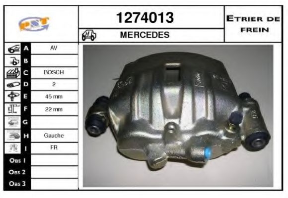 SNRA 1274013 Тормозной суппорт для MERCEDESBENZ (Мерседес бенц) SNRA 1274013 Тормозной суппорт для MERCEDESBENZ (Мерседес бенц)