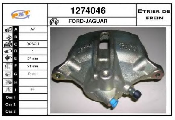 SNRA 1274046 Тормозной суппорт для FORD (Форд) SNRA 1274046 Тормозной суппорт для FORD (Форд)