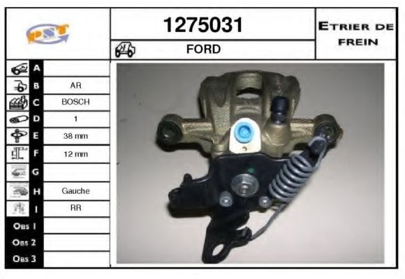 SNRA 1275031 Тормозной суппорт для FORD (Форд) SNRA 1275031 Тормозной суппорт для FORD (Форд)