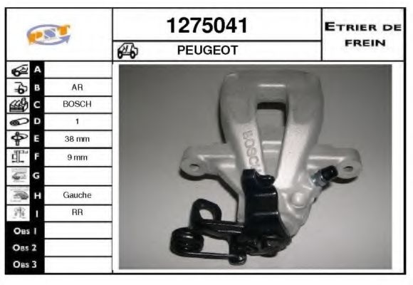 SNRA 1275041 Тормозной суппорт для PEUGEOT (Пежо) SNRA 1275041 Тормозной суппорт для PEUGEOT (Пежо)