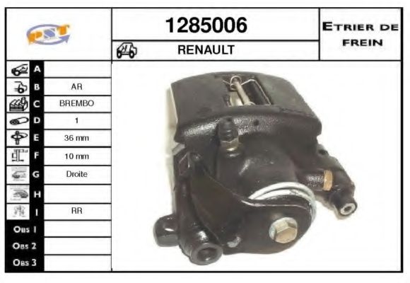 SNRA 1285006 Тормозной суппорт для RENAULT (Рено) SNRA 1285006 Тормозной суппорт для RENAULT (Рено)