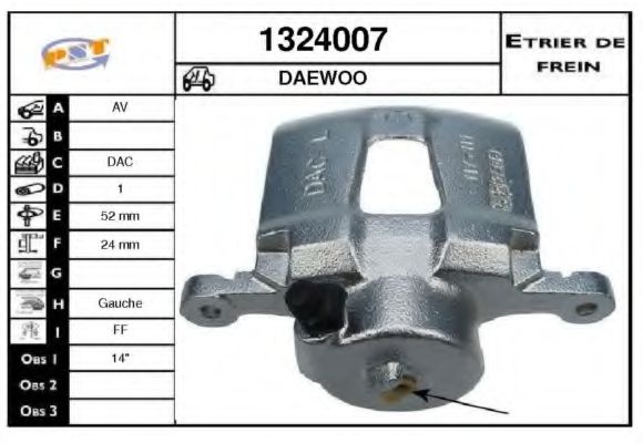 SNRA 1324007 Тормозной суппорт 