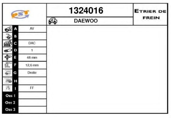 SNRA 1324016 Тормозной суппорт 