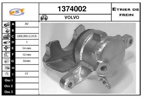 SNRA 1374002 Тормозной суппорт 