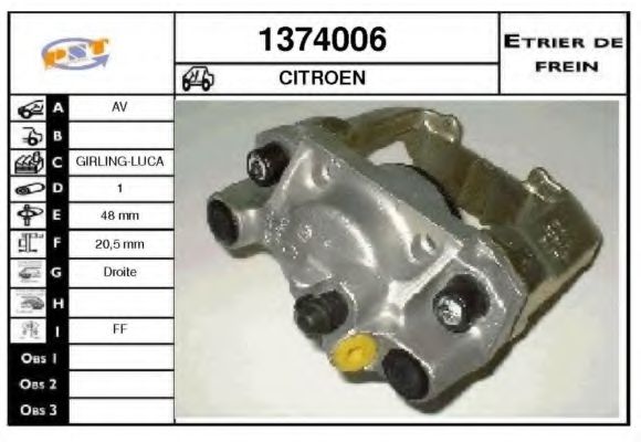 SNRA 1374006 Тормозной суппорт 
