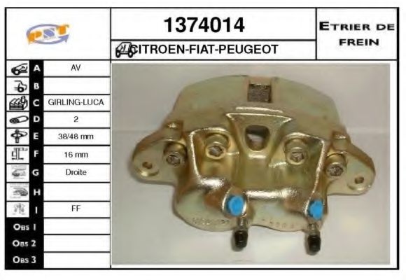 SNRA 1374014 Тормозной суппорт 