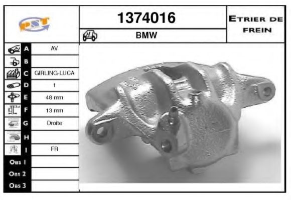 SNRA 1374016 Тормозной суппорт 