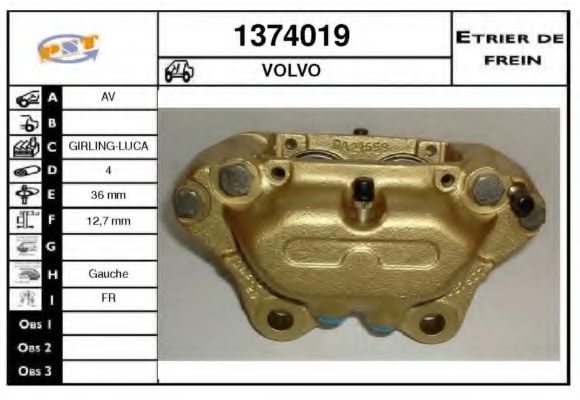 SNRA 1374019 Тормозной суппорт 