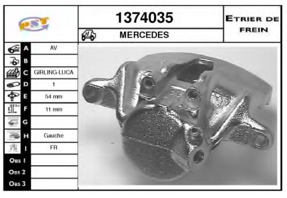 SNRA 1374035 Тормозной суппорт 