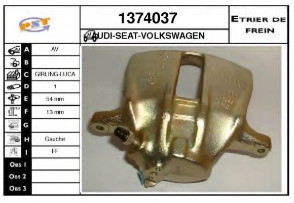 SNRA 1374037 Тормозной суппорт для AUDI 80 (Ауди 80) SNRA 1374037 Тормозной суппорт для AUDI 80 (Ауди 80)
