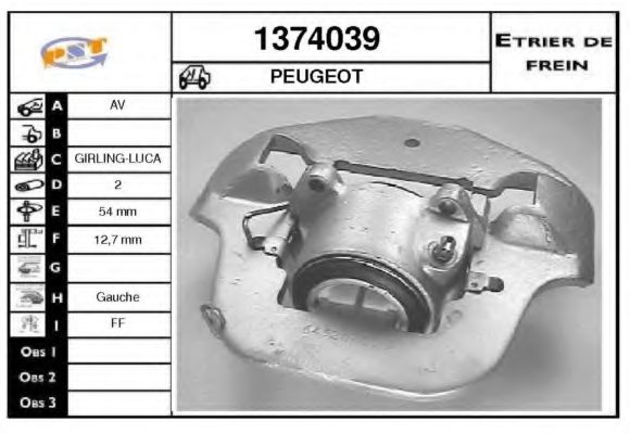 SNRA 1374039 Тормозной суппорт 