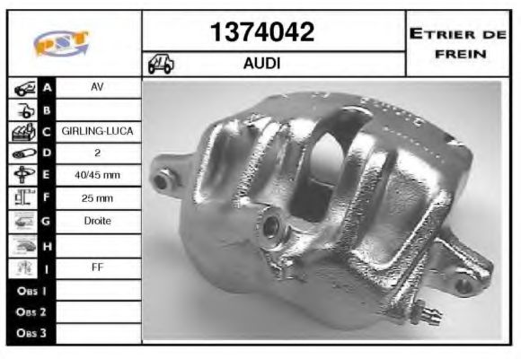 SNRA 1374042 Тормозной суппорт 