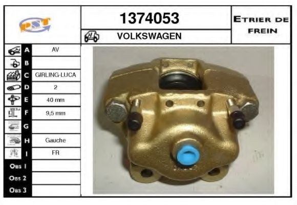 SNRA 1374053 Тормозной суппорт 