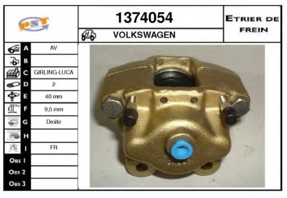 SNRA 1374054 Тормозной суппорт 