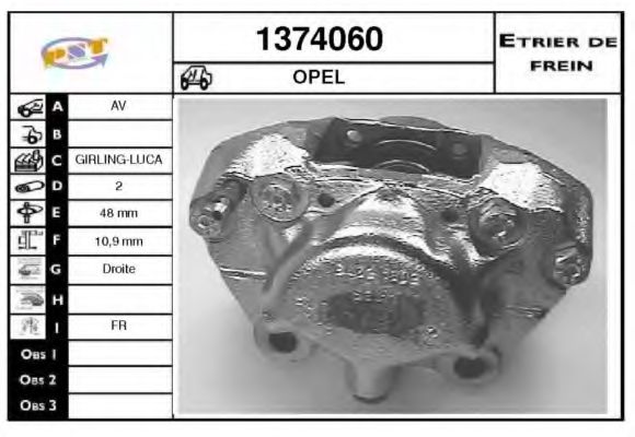 SNRA 1374060 Тормозной суппорт 