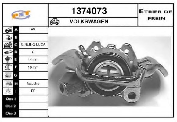 SNRA 1374073 Тормозной суппорт 