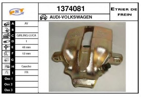 SNRA 1374081 Тормозной суппорт для AUDI 80 (Ауди 80) SNRA 1374081 Тормозной суппорт для AUDI 80 (Ауди 80)