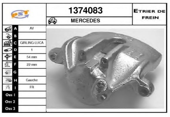 SNRA 1374083 Тормозной суппорт 