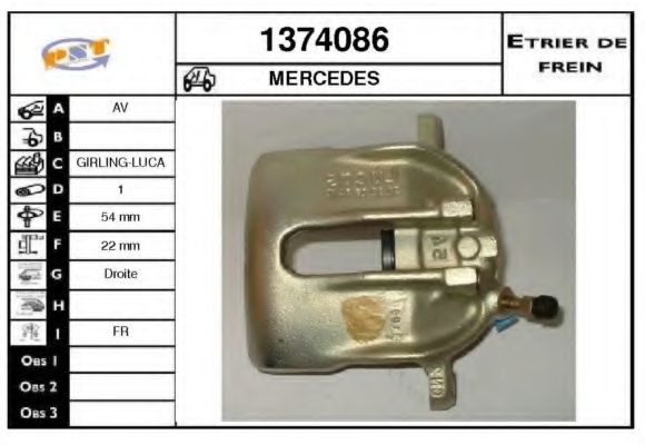SNRA 1374086 Тормозной суппорт 