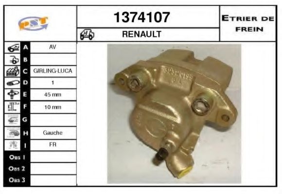 SNRA 1374107 Тормозной суппорт 