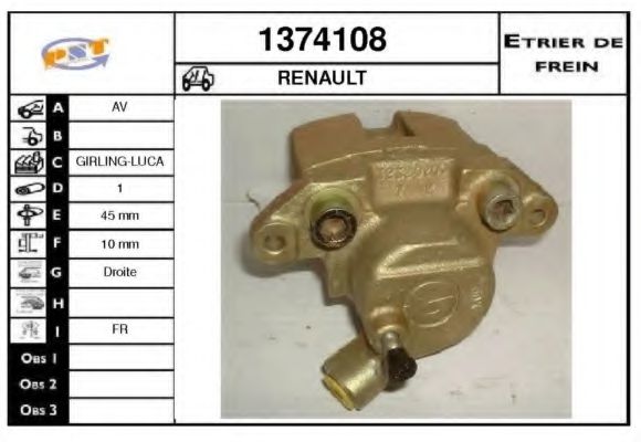 SNRA 1374108 Тормозной суппорт 
