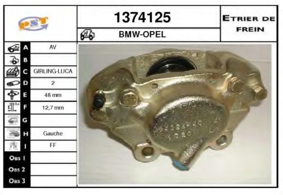 SNRA 1374125 Тормозной суппорт 