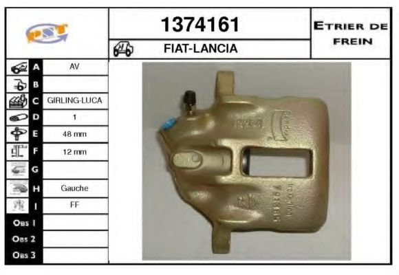 SNRA 1374161 Тормозной суппорт для FIAT TEMPRA (Фиат Тэмпра) SNRA 1374161 Тормозной суппорт для FIAT TEMPRA (Фиат Тэмпра)