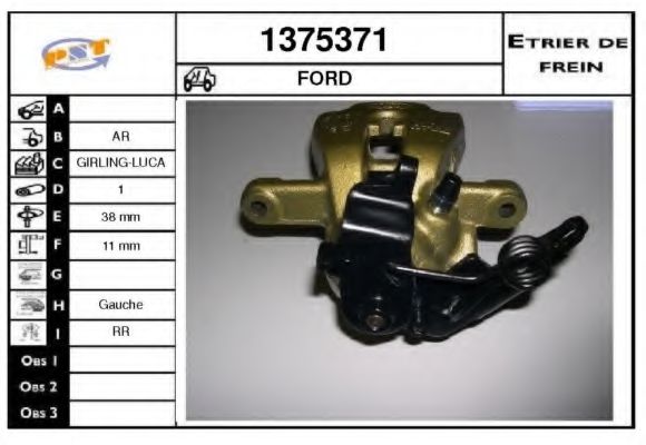 SNRA 1375371 Тормозной суппорт для FORD (Форд) SNRA 1375371 Тормозной суппорт для FORD (Форд)