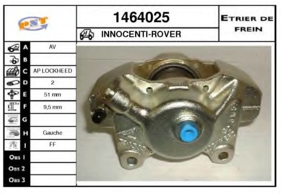 SNRA 1464025 Тормозной суппорт для ROVER (Ровер) SNRA 1464025 Тормозной суппорт для ROVER (Ровер)