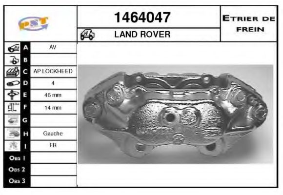 SNRA 1464047 Тормозной суппорт 