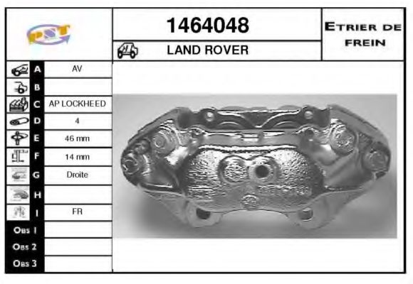 SNRA 1464048 Тормозной суппорт 