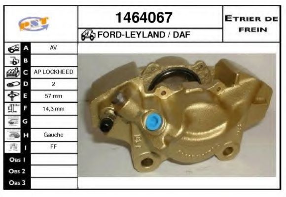 SNRA 1464067 Тормозной суппорт 