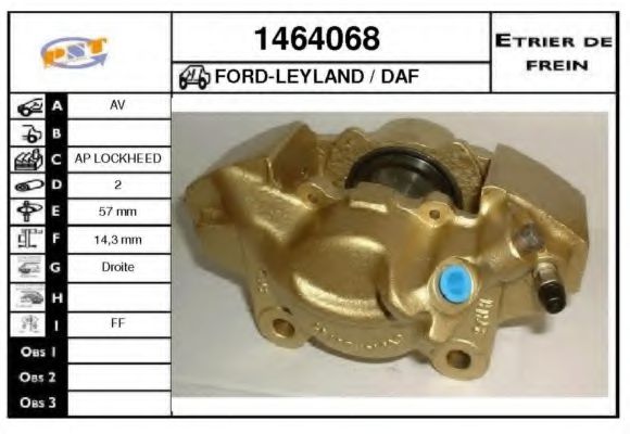 SNRA 1464068 Тормозной суппорт 