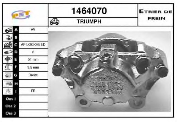 SNRA 1464070 Тормозной суппорт 