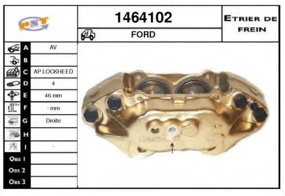SNRA 1464102 Тормозной суппорт 