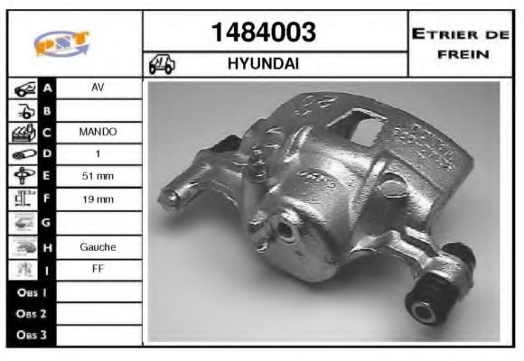 SNRA 1484003 Тормозной суппорт для HYUNDAI EXCEL (Хендай Эxcэл) SNRA 1484003 Тормозной суппорт для HYUNDAI EXCEL (Хендай Эxcэл)