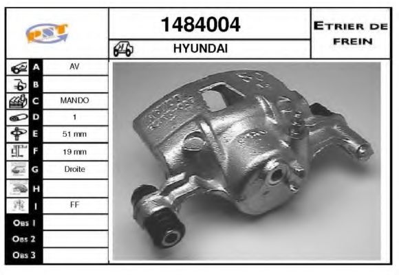 SNRA 1484004 Тормозной суппорт для HYUNDAI EXCEL (Хендай Эxcэл) SNRA 1484004 Тормозной суппорт для HYUNDAI EXCEL (Хендай Эxcэл)