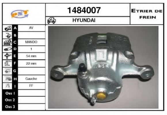 SNRA 1484007 Тормозной суппорт для KIA JOICE (Киа Жоиcэ) SNRA 1484007 Тормозной суппорт для KIA JOICE (Киа Жоиcэ)